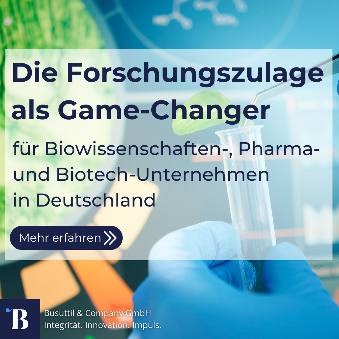 Die Forschungszulage als Game Changer für die Biotech-Industrie