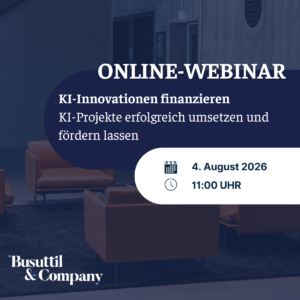 Webinar KI-Innovationen finanzieren Webinar KI-Innovationen finanzieren